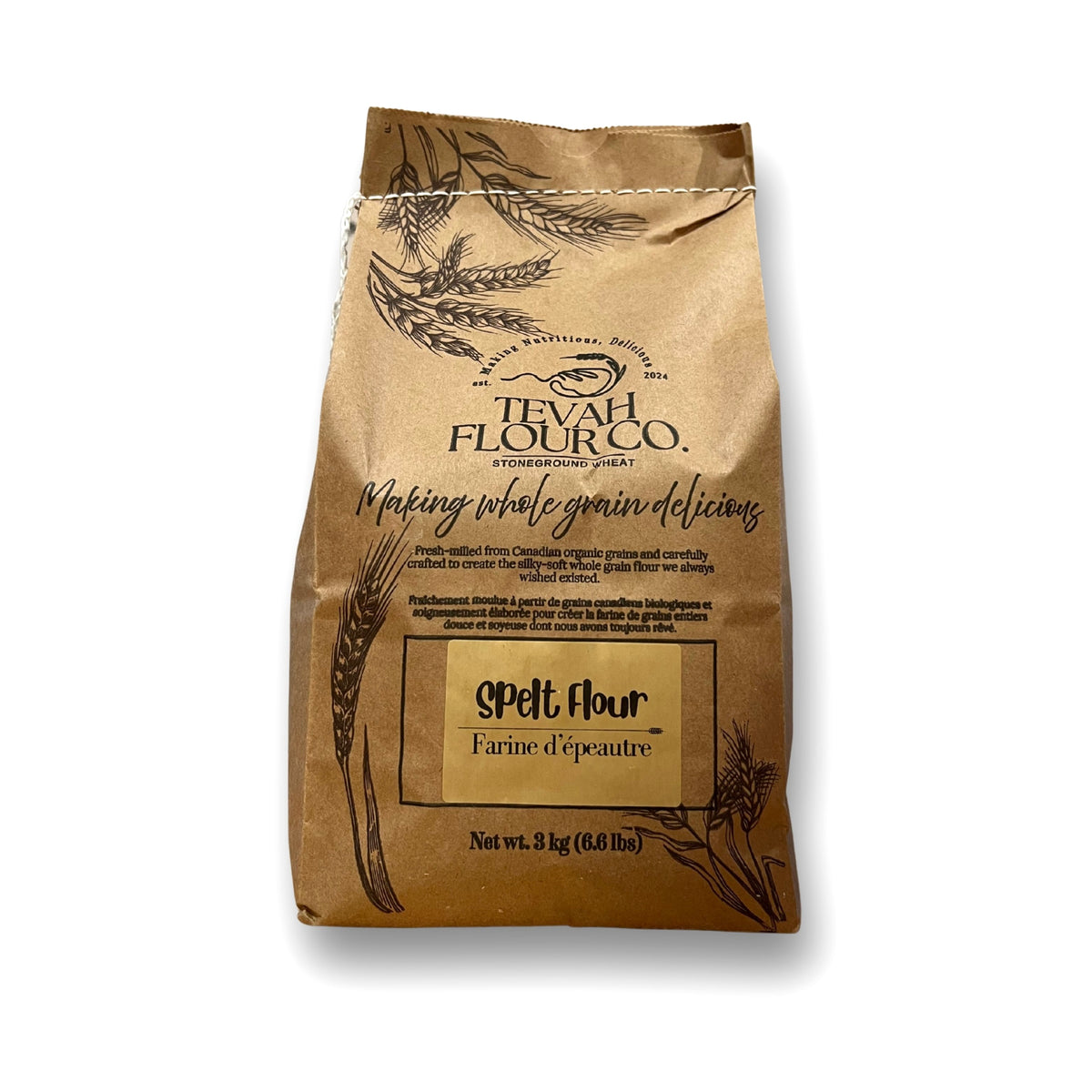 Fresh Stone-Milled Spelt Flour