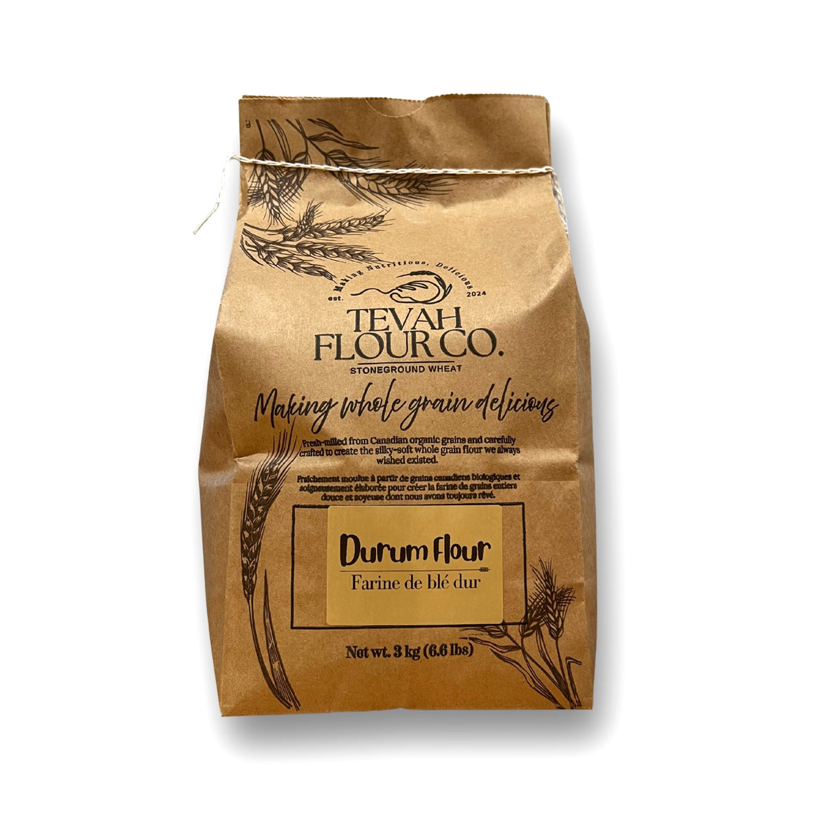 Fresh Stone-Milled Durum Flour (Fine Semolina)