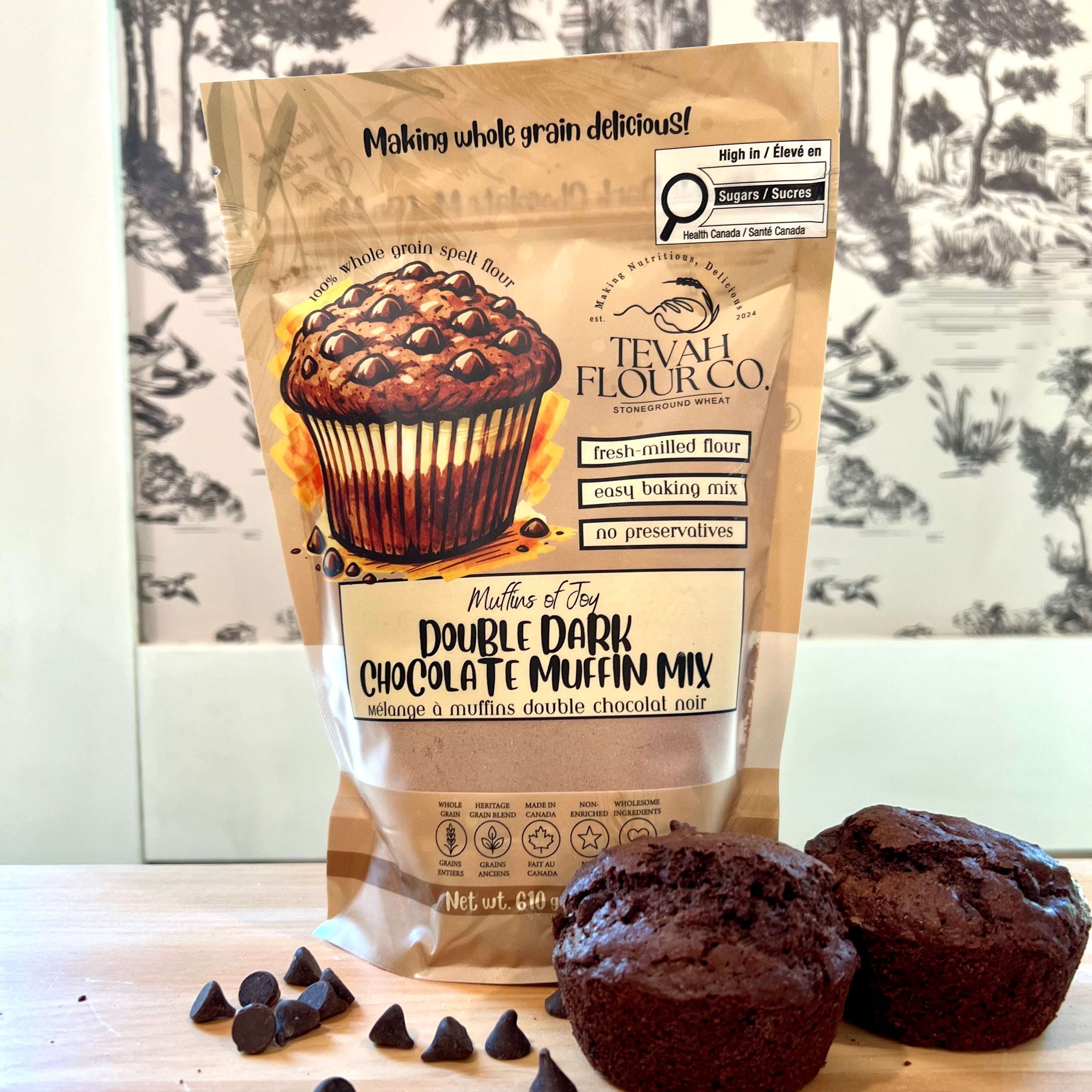 Muffins of Joy - Double dark chocolate - Muffin Mix