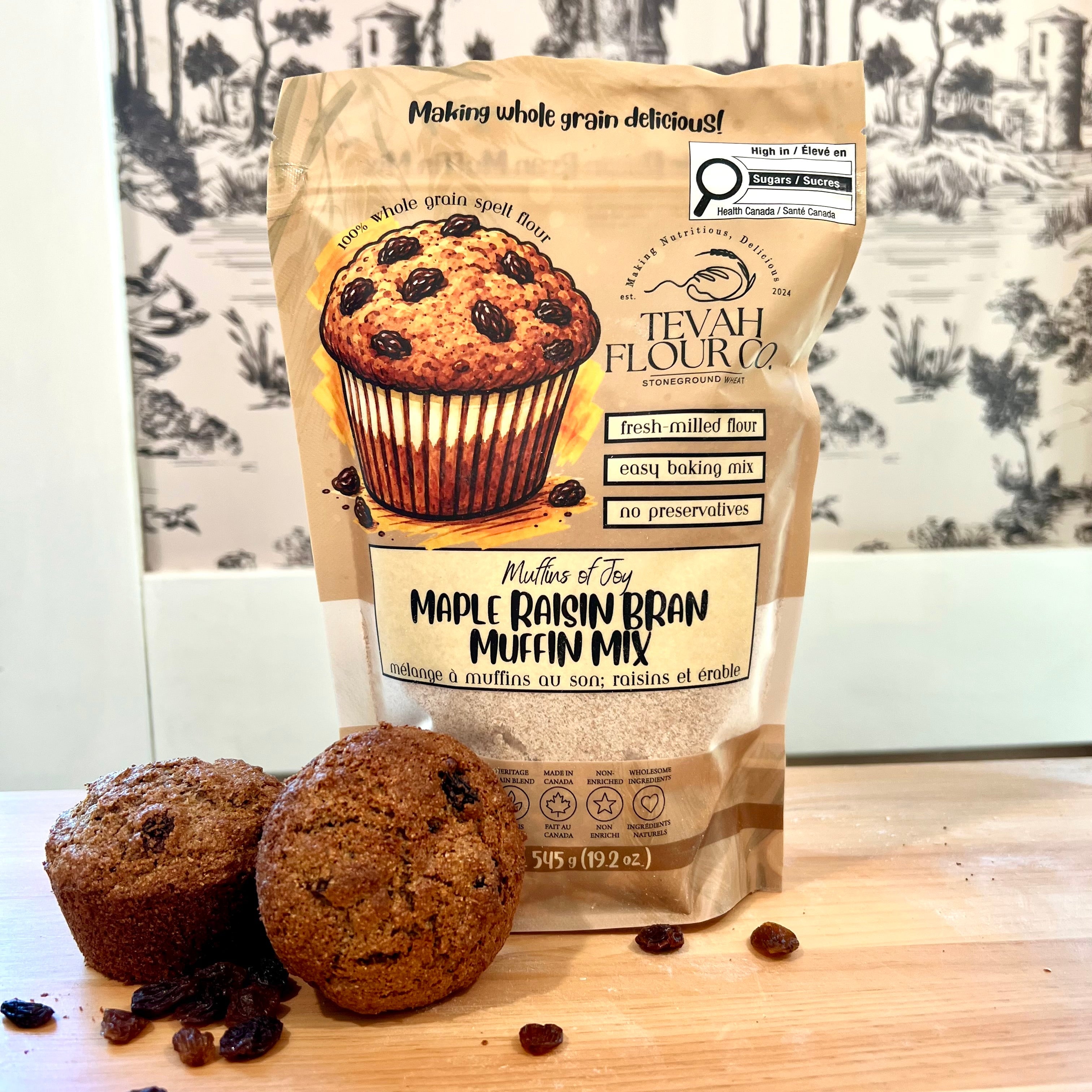 Muffins of Joy - Maple Raisin Bran - Muffin Mix